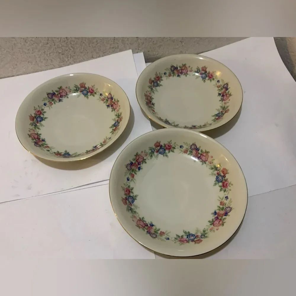 Antique FB Baronet Bohemia Czechoslovakia Fine China 3 salad bowls 7.5” G10